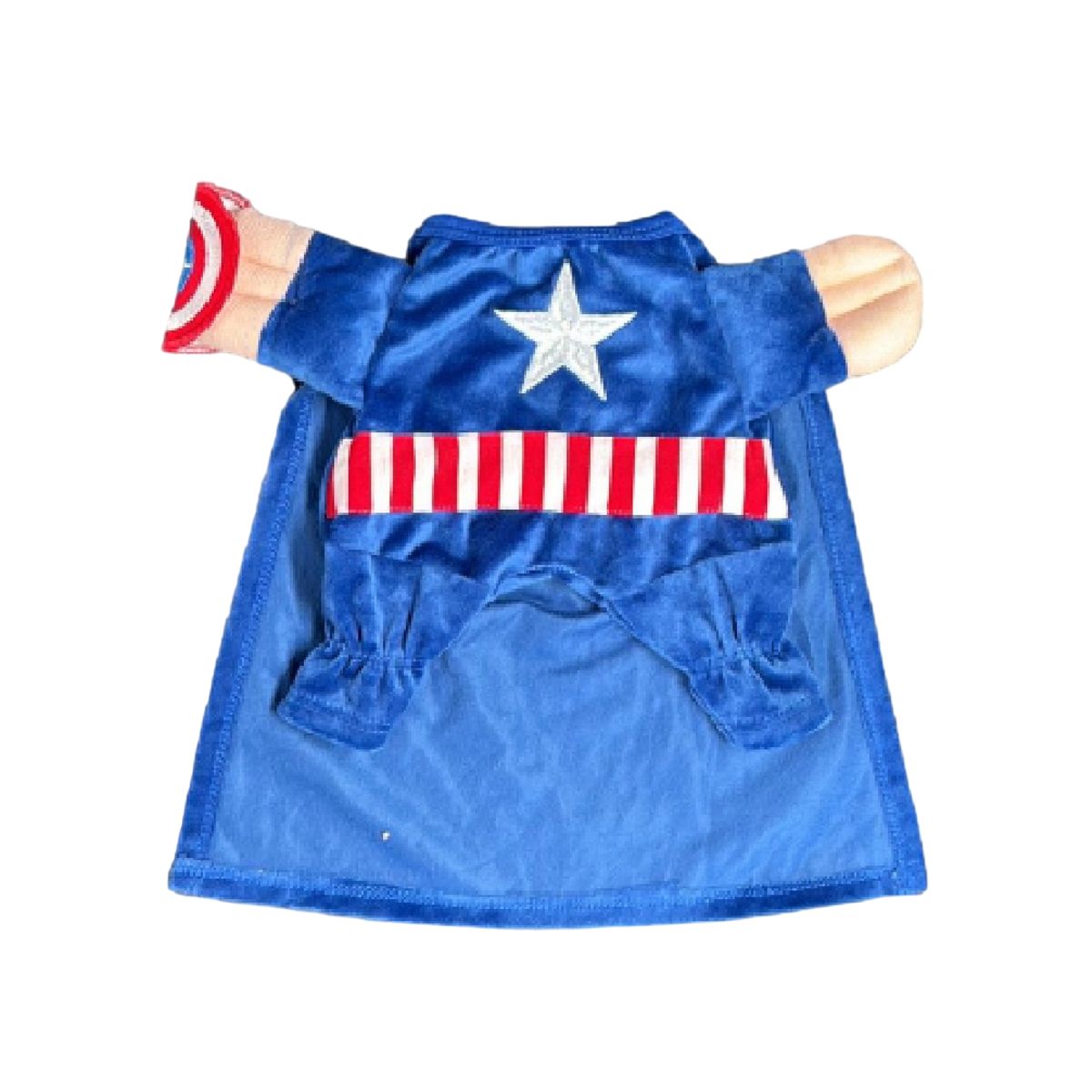 GENERICO - Disfraz Halloween Capitán América 3D perro y gato Talla 5