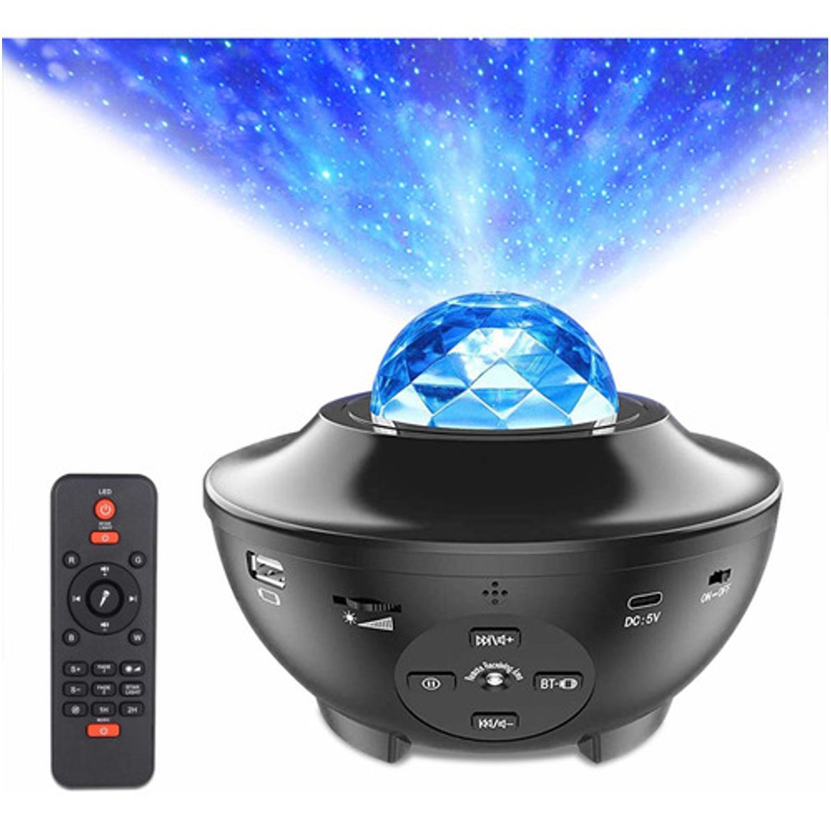 GENERICO - Proyector Galaxia Con Parlante Bluetooth Luces LED