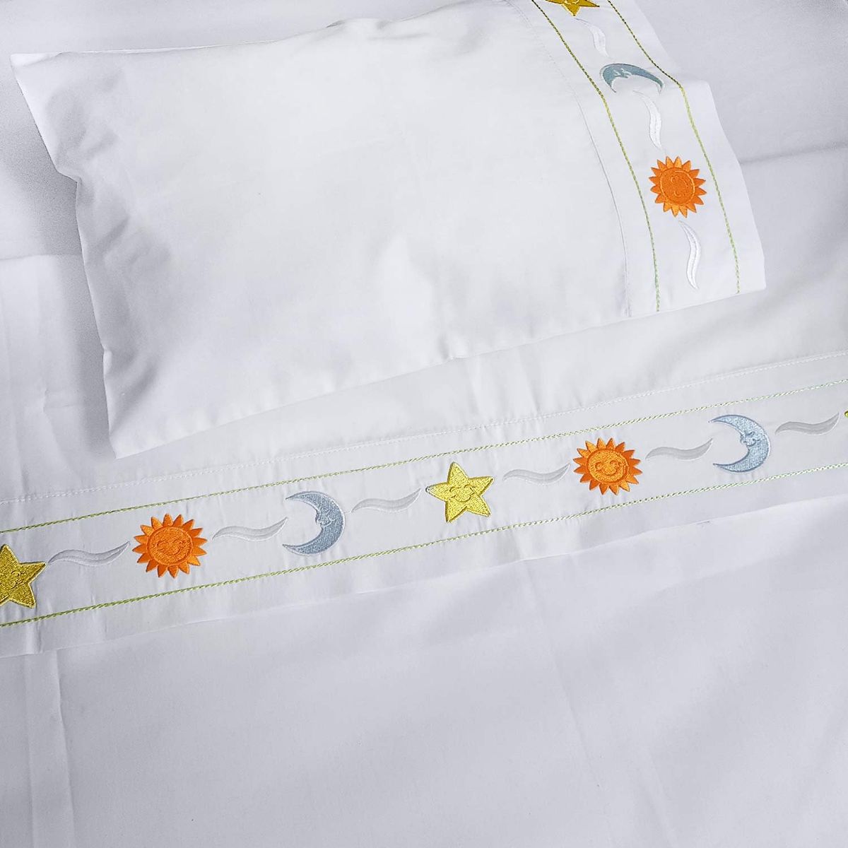 MORFEOHOME - Sábanas Cuna 100% Algodón Peruano - Día y Noche