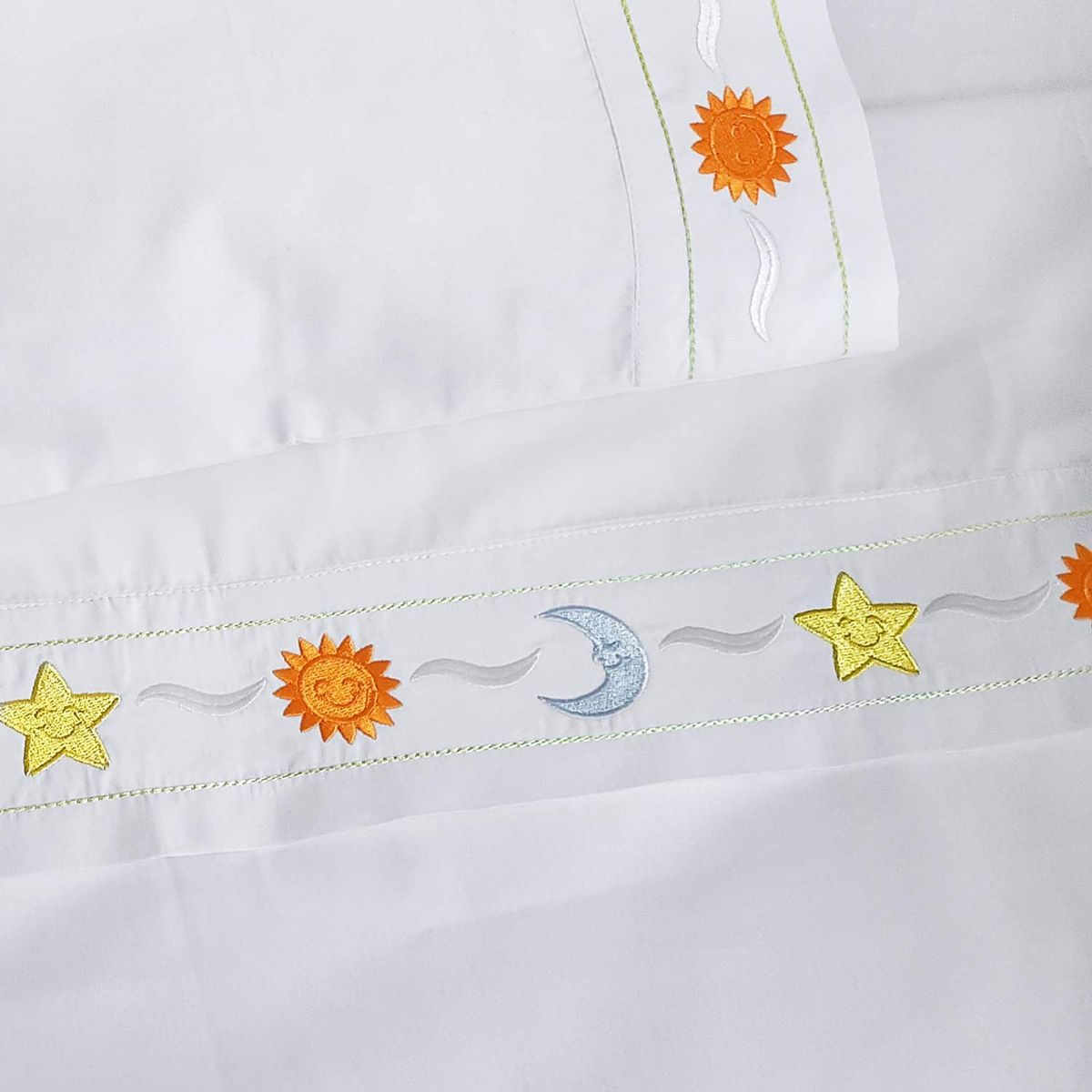 MORFEOHOME - Sábanas Cuna 100% Algodón Peruano - Día y Noche