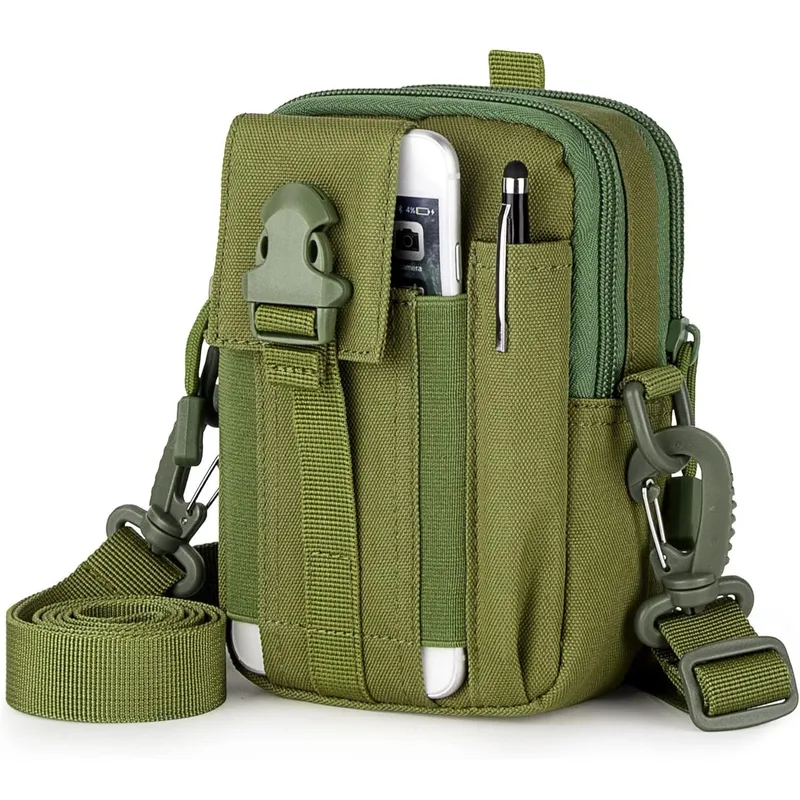 GENERICO - Bolsa táctica Molle para teléfono bolsa cintura compacta con correa