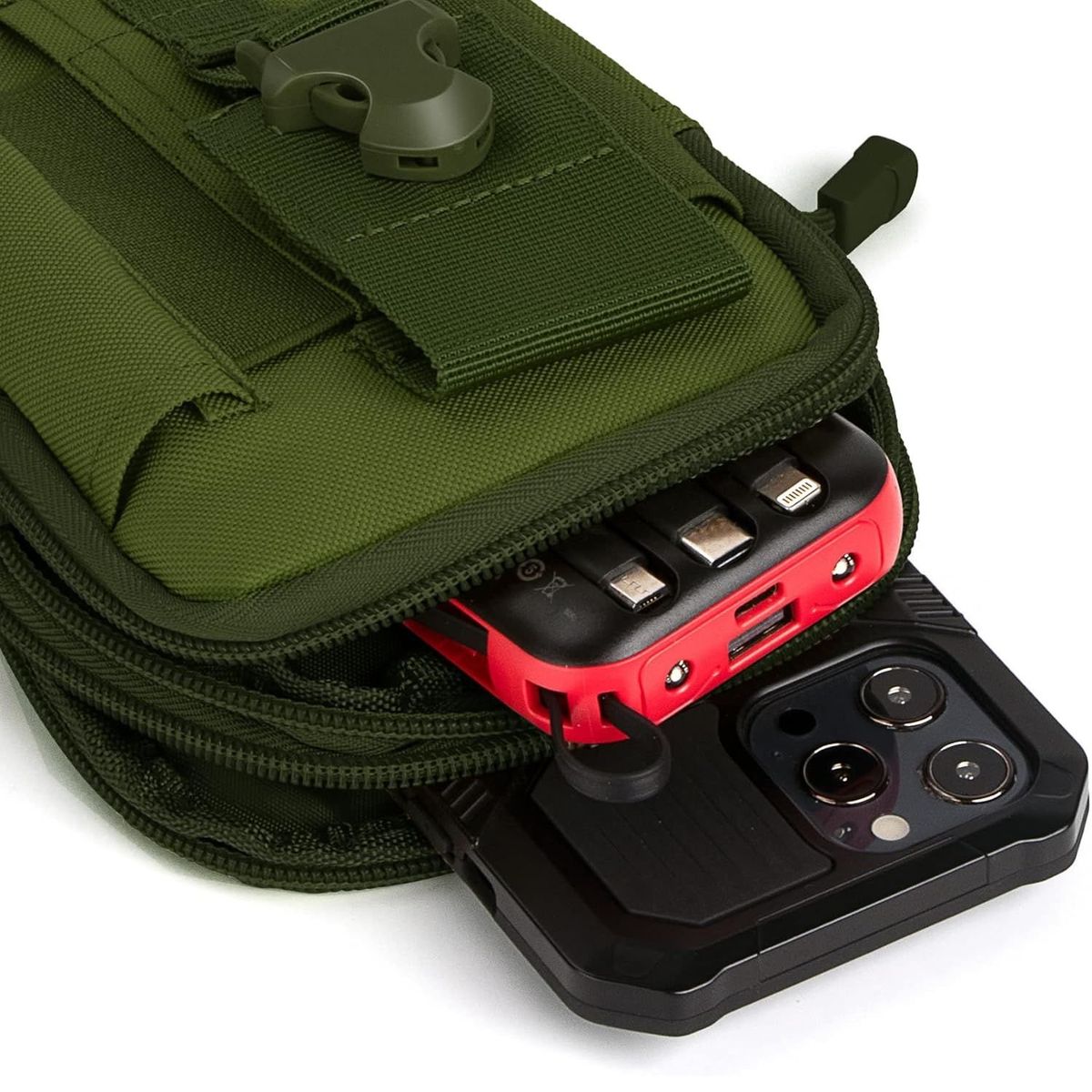 GENERICO - Bolsa táctica Molle para teléfono bolsa cintura compacta con correa