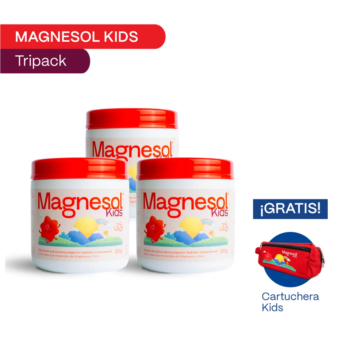 MAGNESOL - 3PACK: MAGNESOL KIDS X 150 GRAMOS