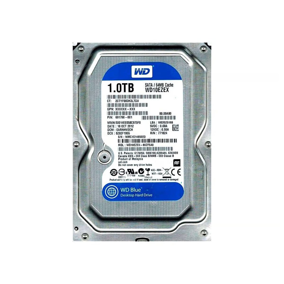 WESTERN DIGITAL - Disco Duro Interno 1 TB Western Digital HDD SATA
