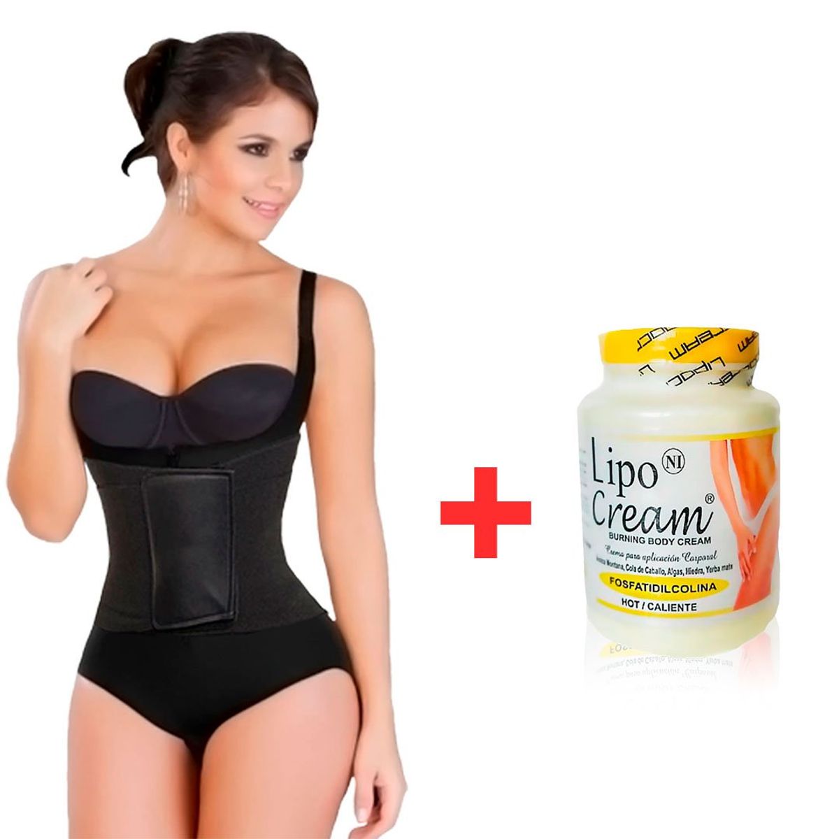 GENERICO - FAJA BODY RELOJ DE ARENA MÁS LIPOCREAM AMARILLA
