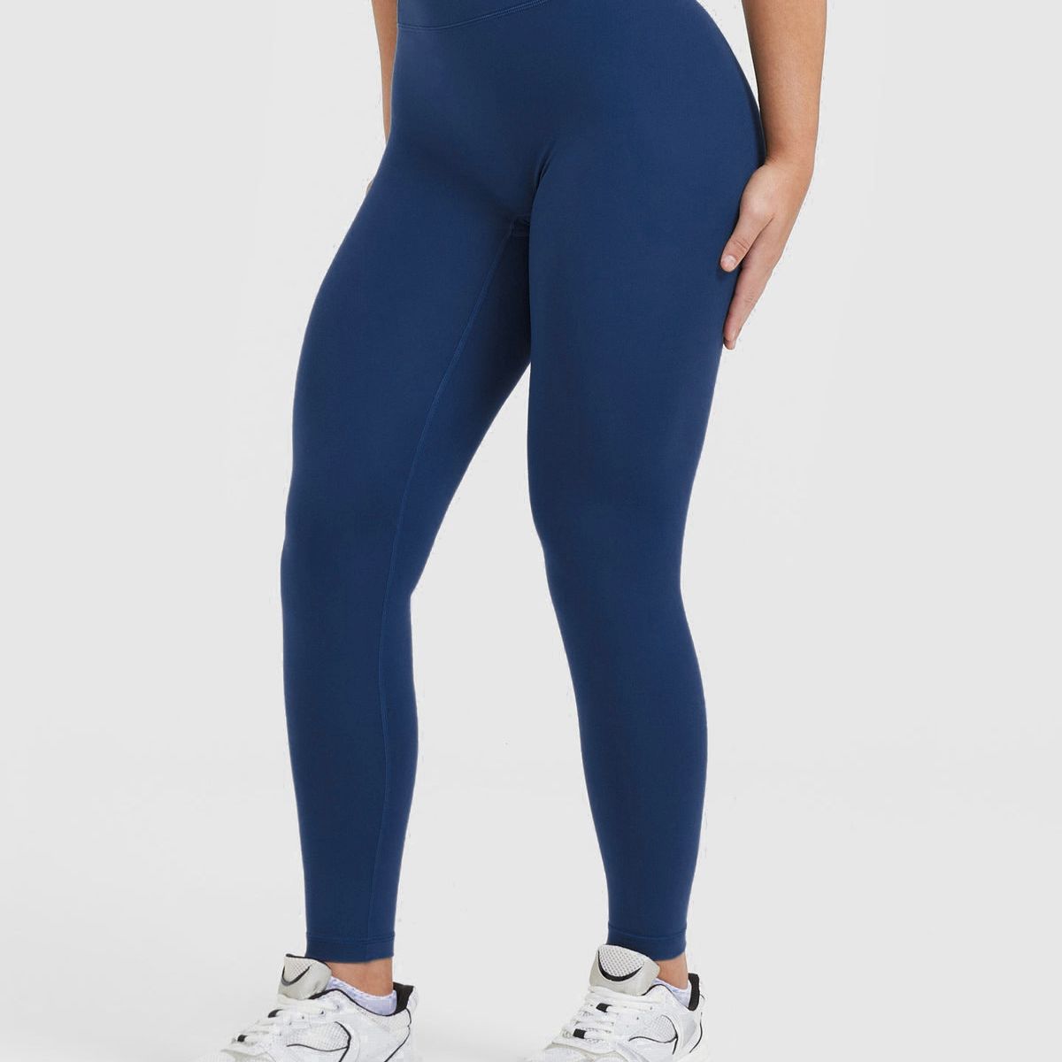 GENERICO - Leggin Deportivo Azul corte en V - Legging Push-Up - Legging Mujer