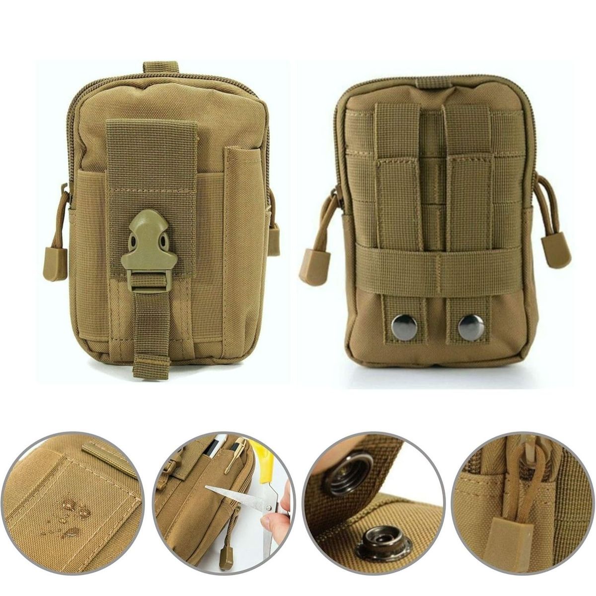 GENERICO - Bolsa táctica multiusos de cintura funda táctica militar de cinturón