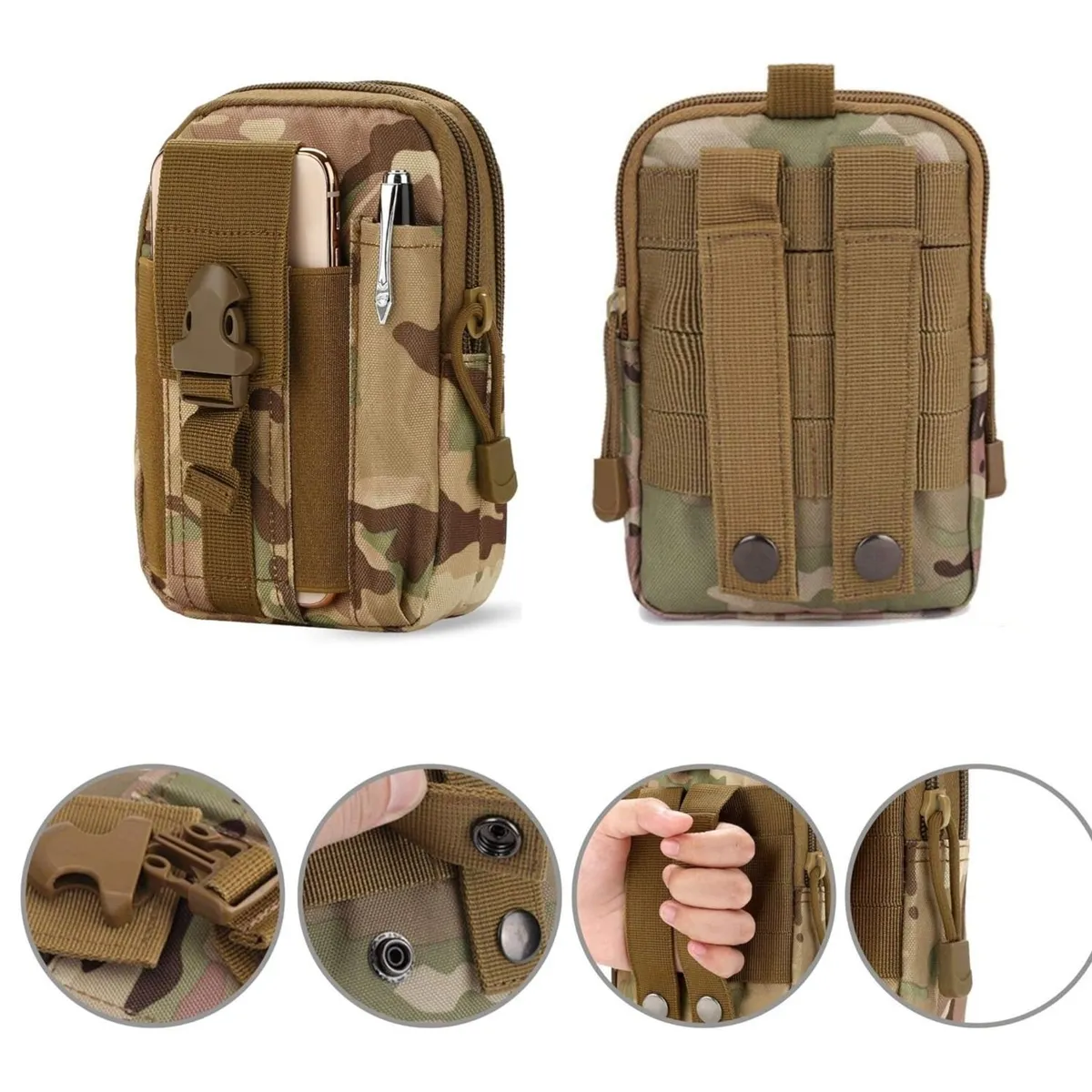 GENERICO - Bolsa táctica multiusos de cintura funda táctica militar de cinturón