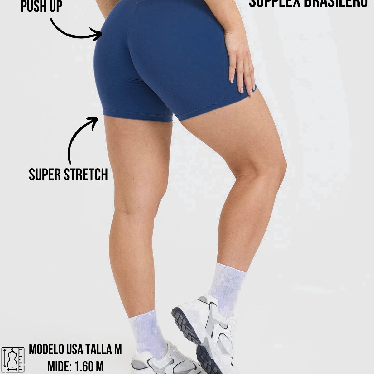 GENERICO - Short Deportivo mujer corte en V - Short Push Up Mujer - Short Mujer