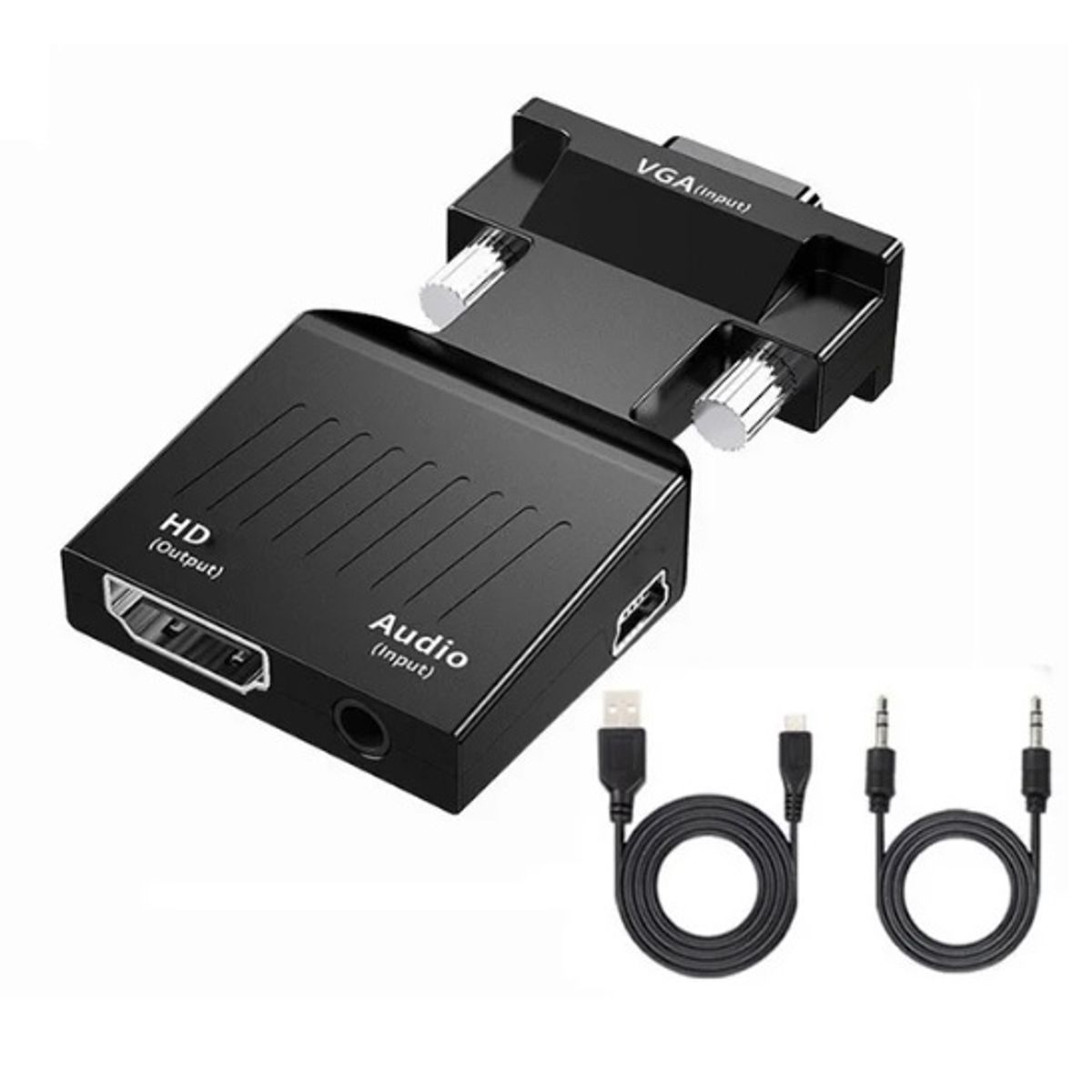 GENERICO - Adaptador VGA a HDMI con cable de audio