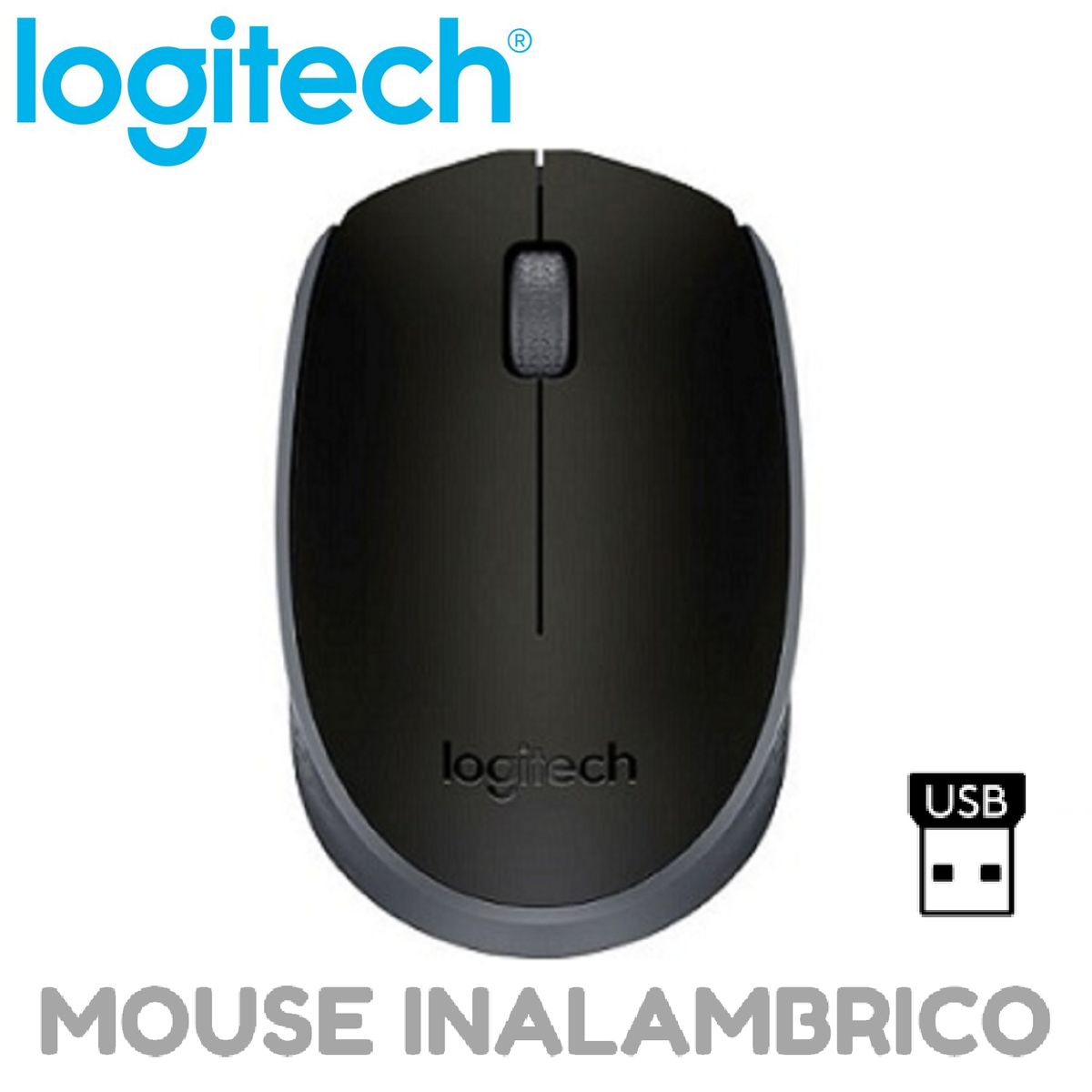 LOGITECH - MOUSE LOGITECH M170 INALAMBRICO NEGRO