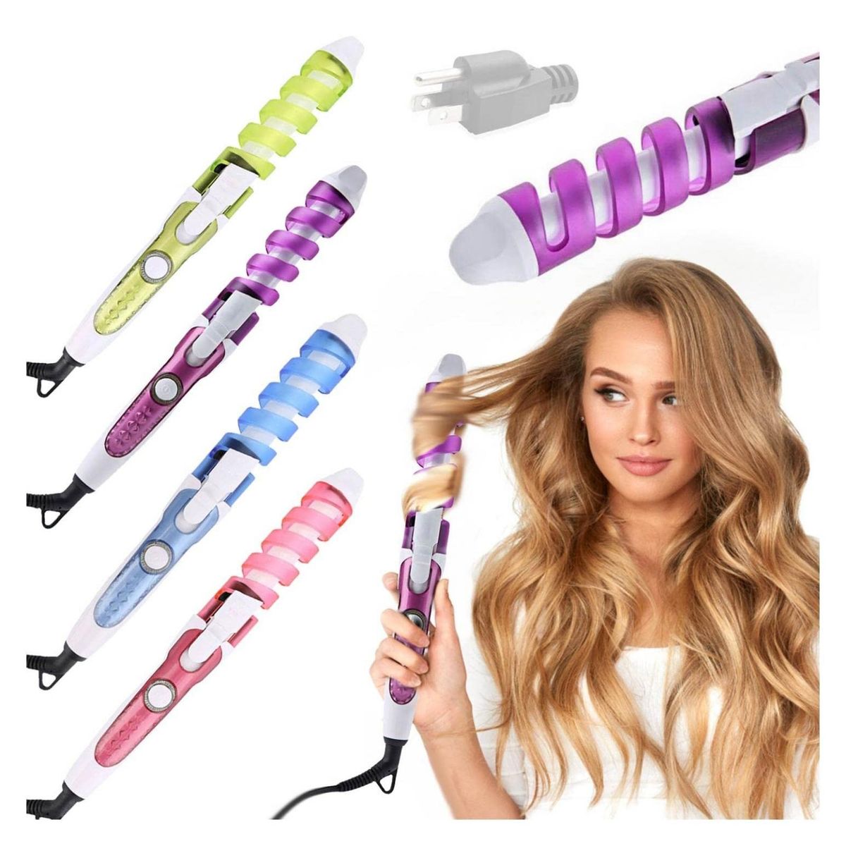 GENERICO - Tenaza Rizador Ondulador De Cabello Electrico Facil De Usar