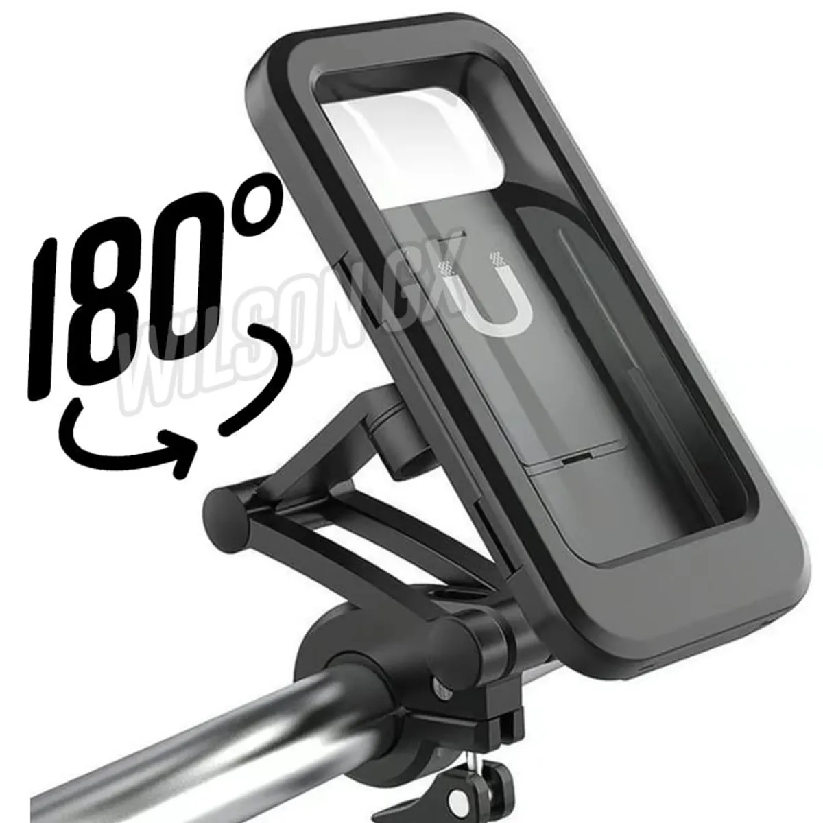 GENERICO - Soporte Holder para Celular para Moto Bicicleta Giratorio 360