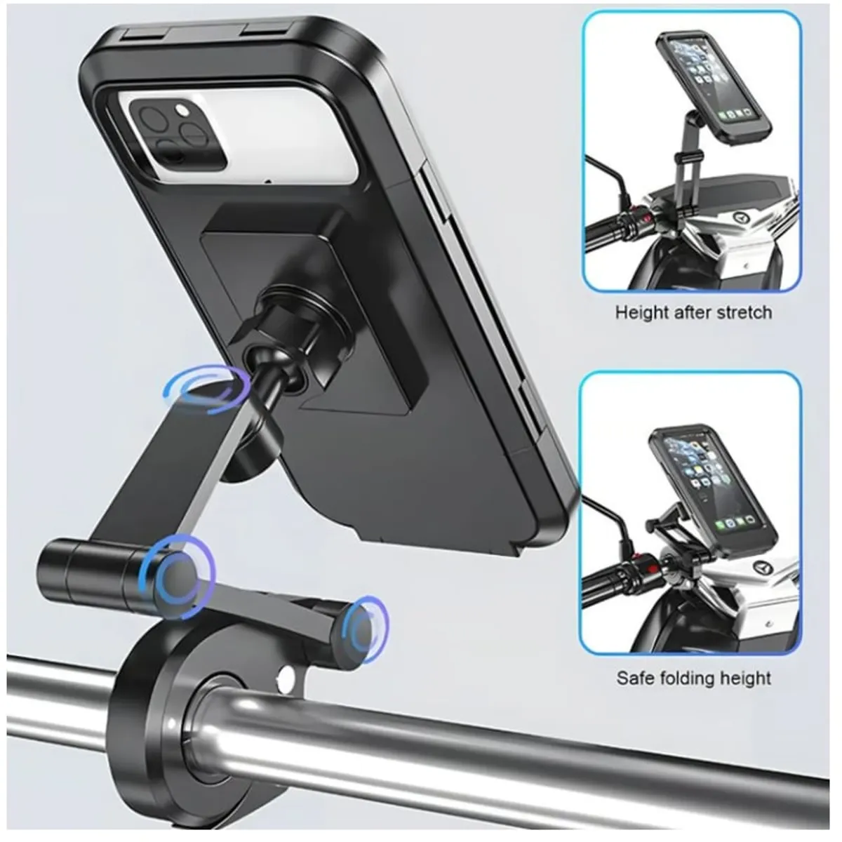 GENERICO - Soporte Holder para Celular para Moto Bicicleta Giratorio 360