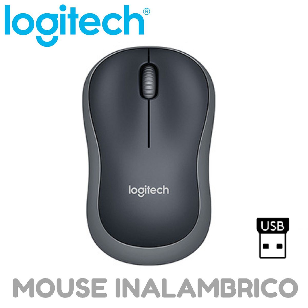 LOGITECH - MOUSE LOGITECH M185 INALAMBRICO GRIS