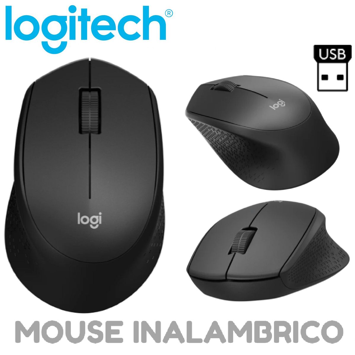 LOGITECH - MOUSE LOGITECH M280 INALAMBRICO NEGRO