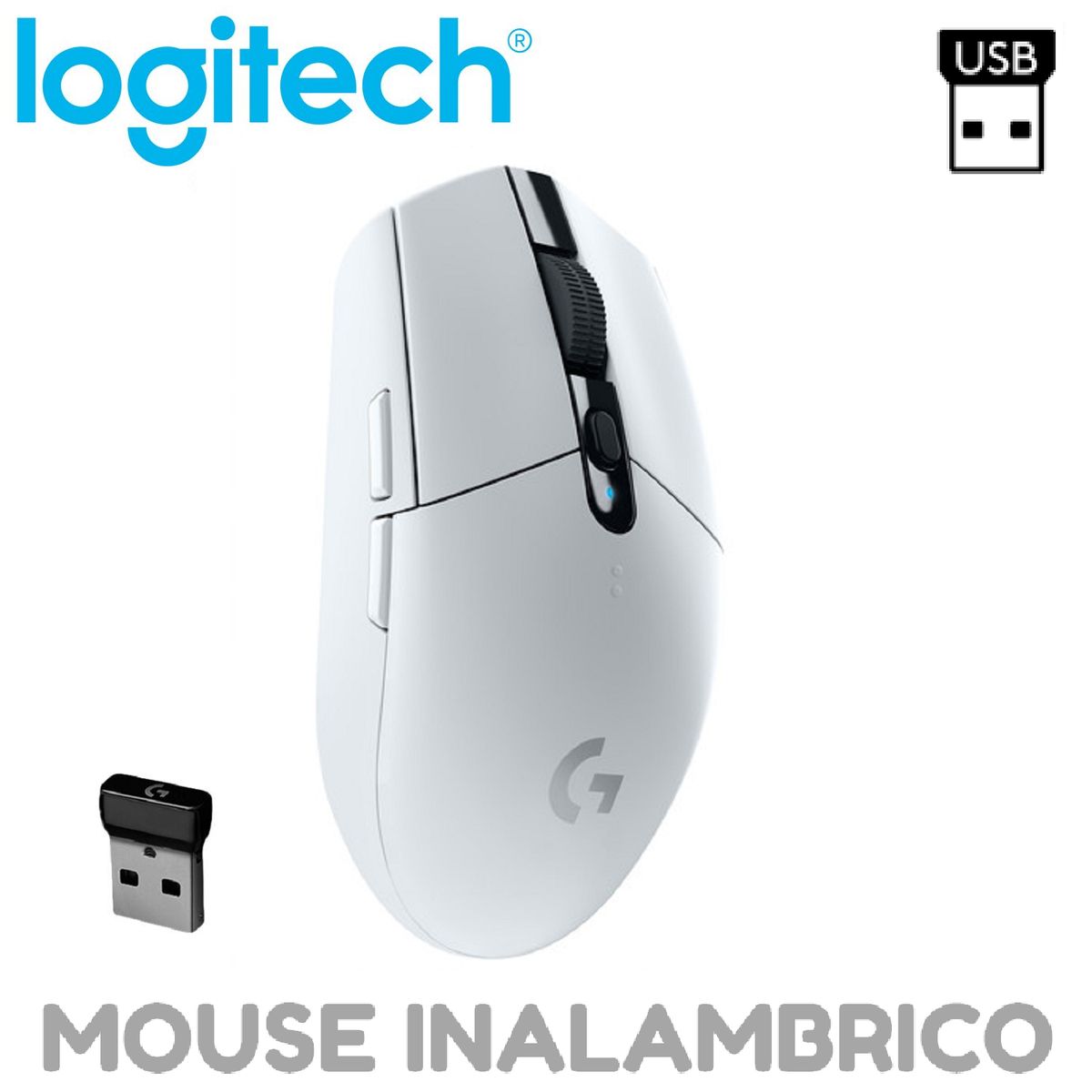 LOGITECH - MOUSE LOGITECH G305 LIGTHSPEED INALAMBRICO BLANCO