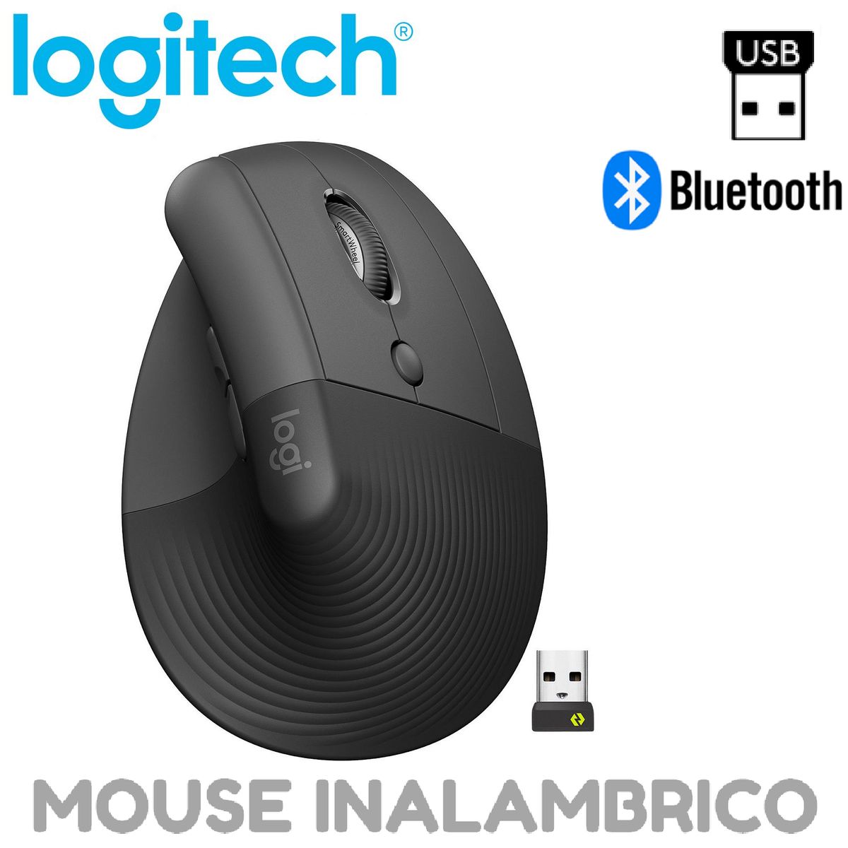 LOGITECH - MOUSE LOGITECH LIFT VERTICAL INALAMBRICO BLUETOOTH NEGRO