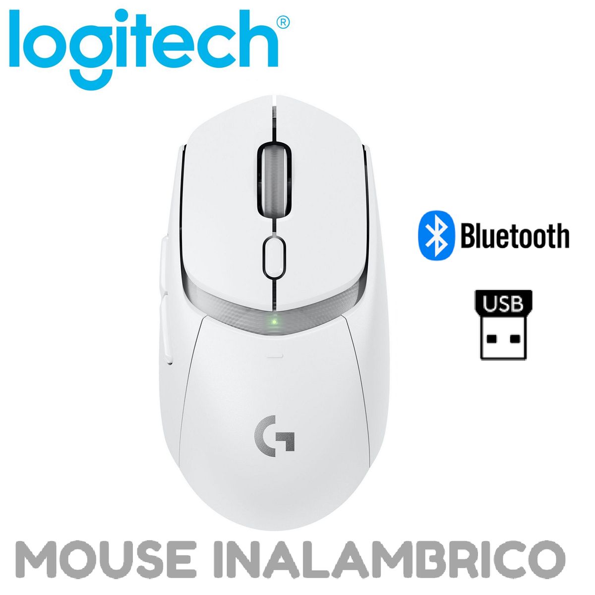 LOGITECH - MOUSE LOGITECH G309 LIGHTSPEED INALAMBRICO y BLUETOOTH 25K DPI BLANCO