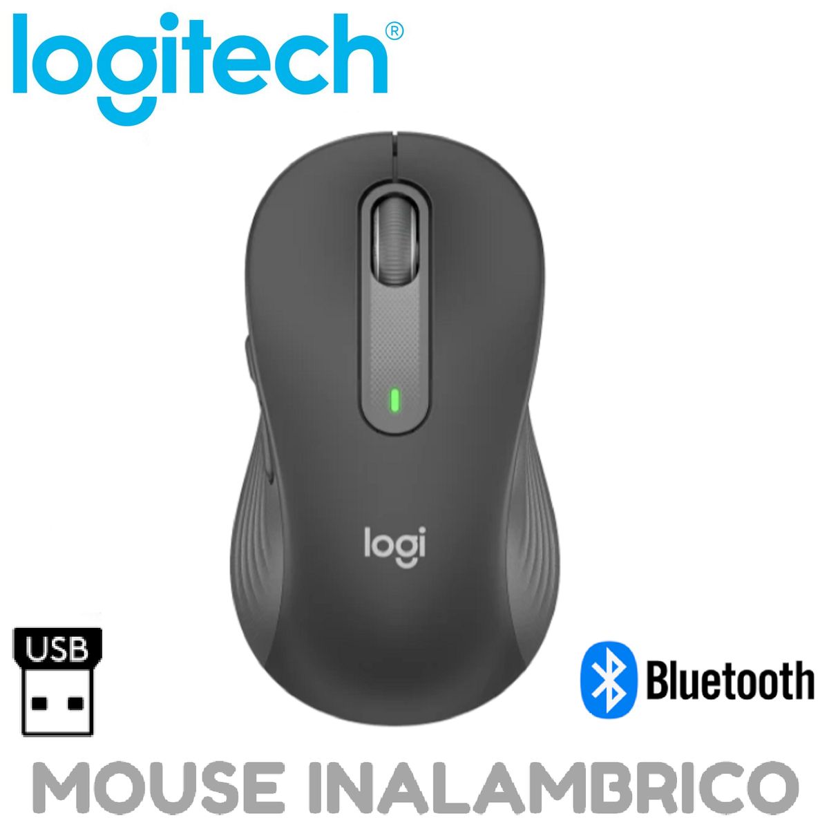 LOGITECH - MOUSE LOGITECH M650 SILENCIOSO LARGE LEFT BLUETOOTH NEGRO