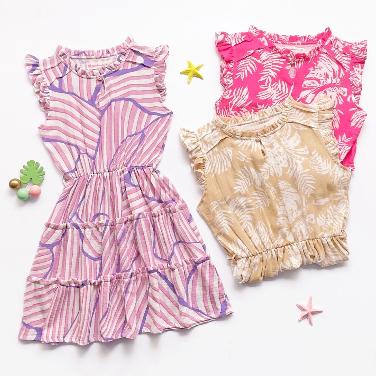 KIDS MASHMELO - Vestido con Faldón de Tres Tiempos para Niña Kids Mashmelo