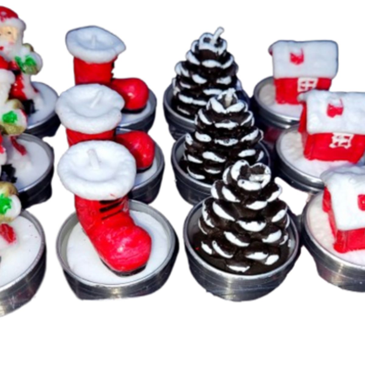 GENERICO - 12 Velas de navidad, 4 diseños