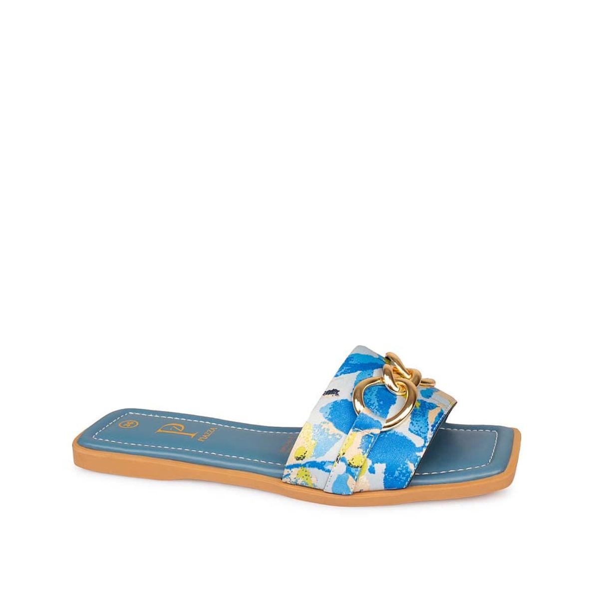 Piazza - Sandalia Slide Casual CESI-2514 Acero Piazza
