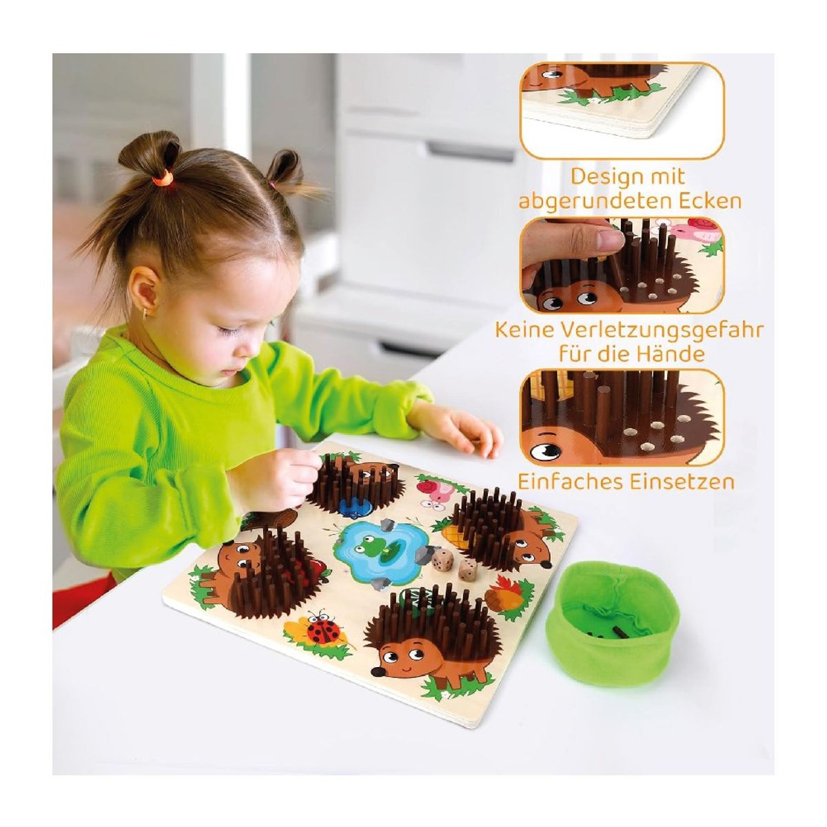 GENERICO - Tablero Didáctico de Erizos Juego de Mesa