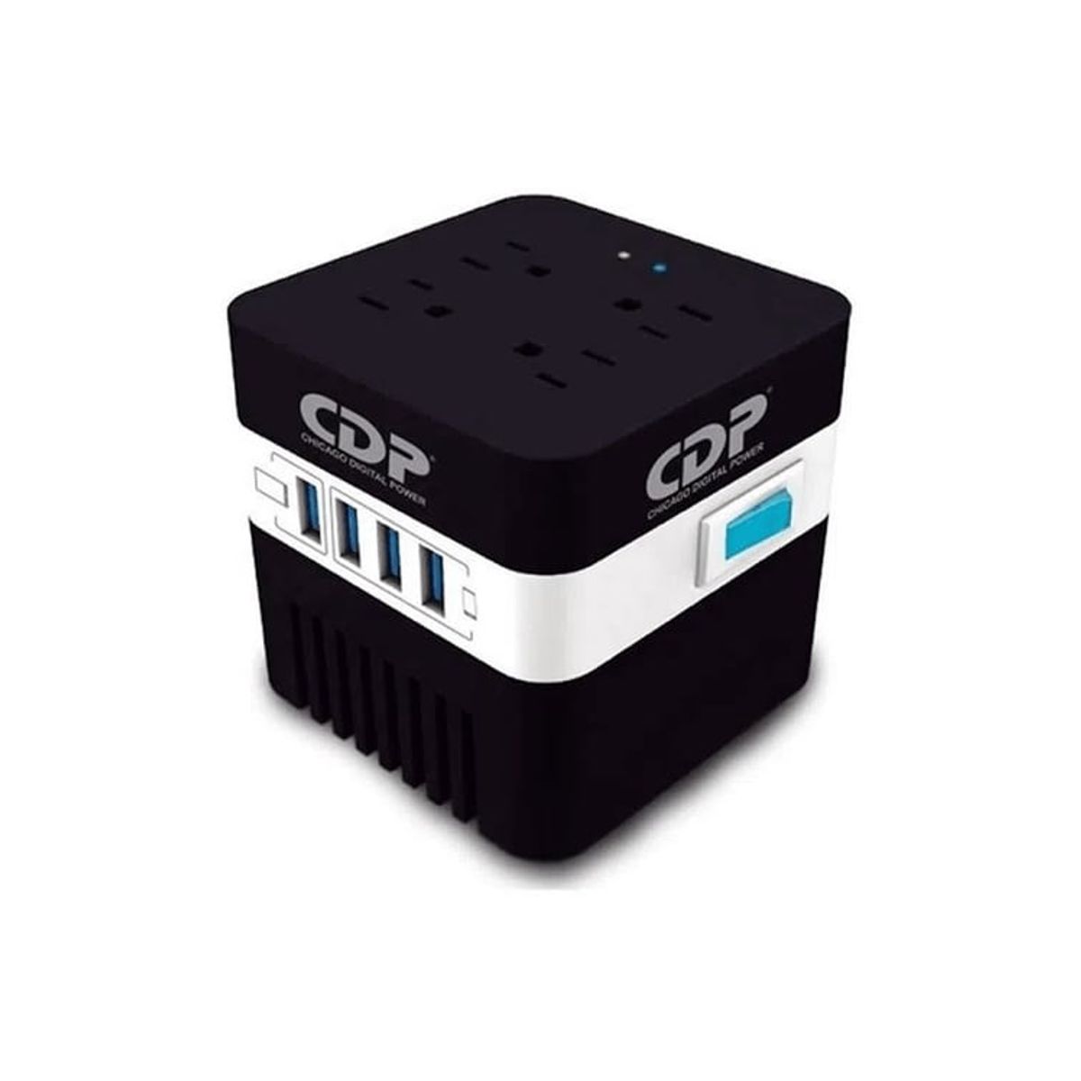 CDP - ESTABILIZADOR CDP RU-AVR604I 600VA/300W 4 SALIDAS 4 PORT USB