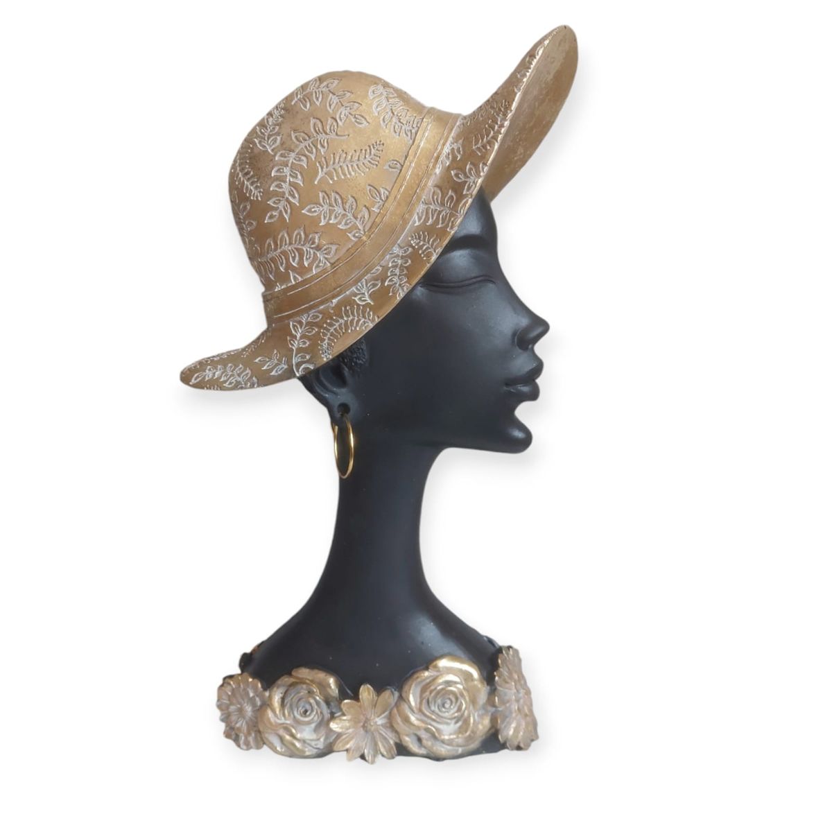 GENERICO - Adorno Escultura Mujer Africana.-