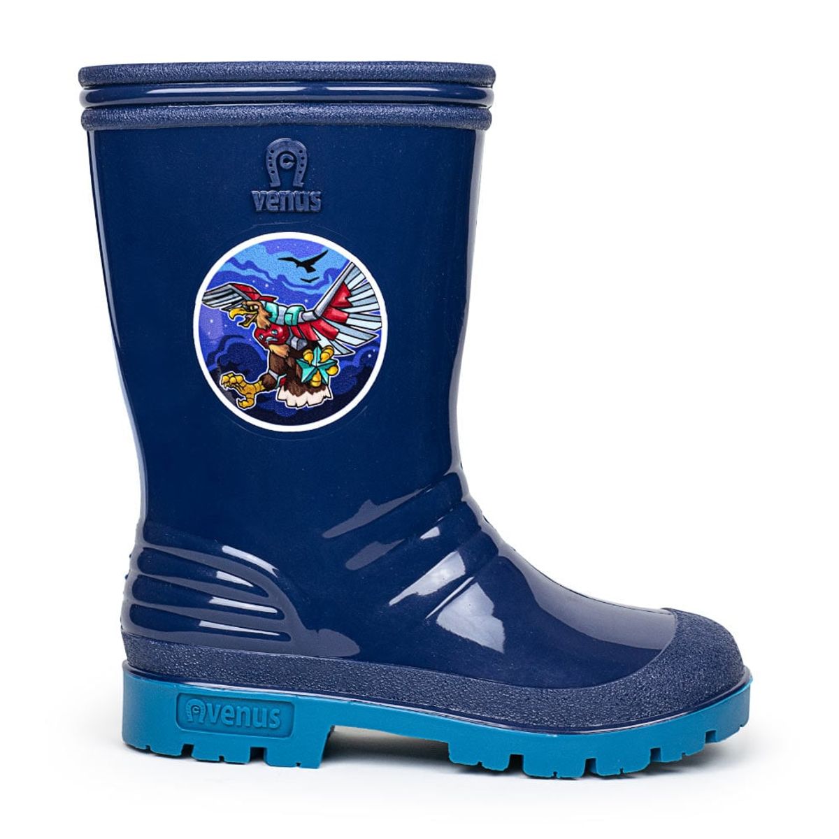 VENUS - BOTA INFANTIL CON STICKER ALEKTOR AZUL