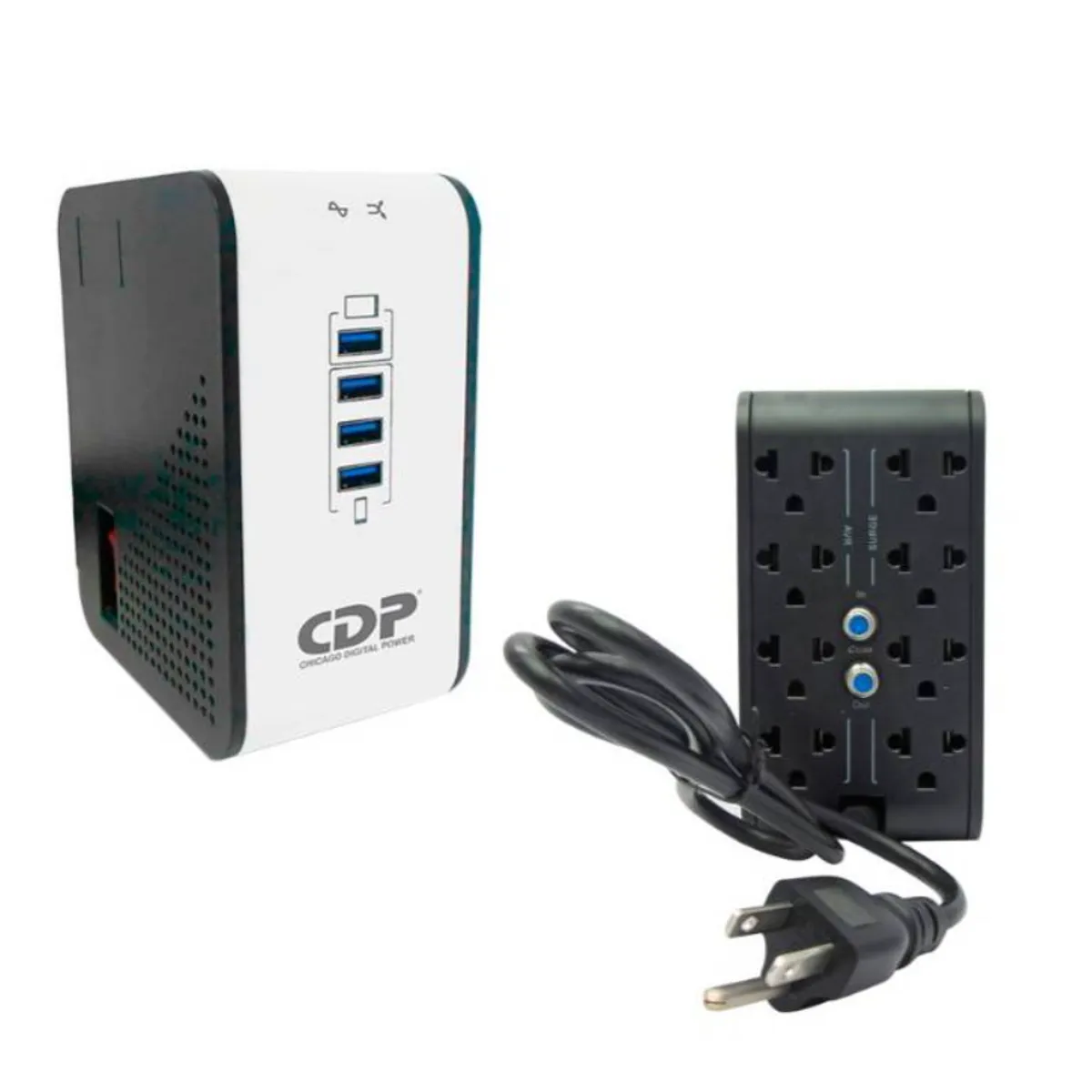 CDP - ESTABILIZADOR CDP R2CU-AVR1008I 1000VA/720W 8 SALIDAS 4 PORT USB