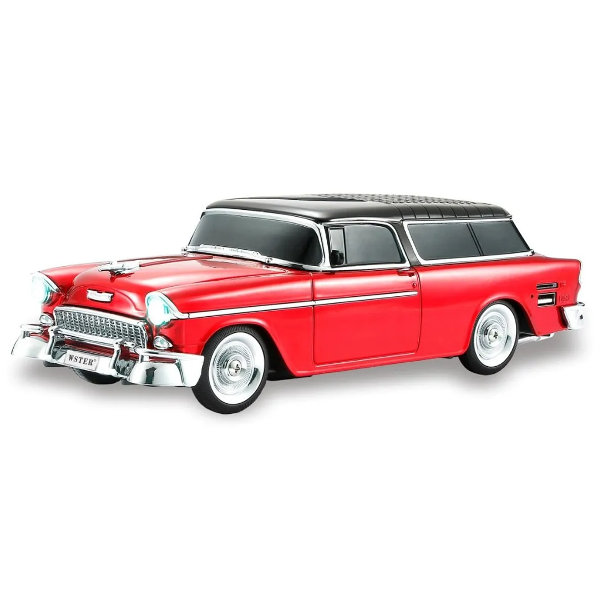 GENERICO - Parlante Portátil Carro  Bluetooth USB SD Radio FM WS-1955 - Rojo