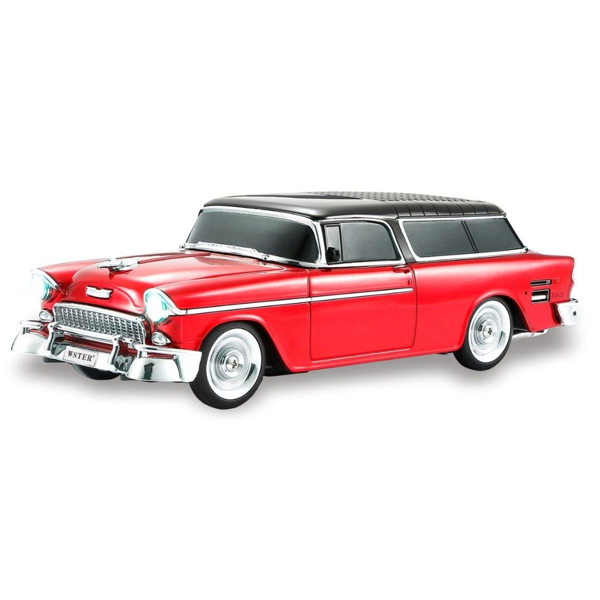 GENERICO - Parlante Portátil Carro  Bluetooth USB SD Radio FM WS-1955 - Rojo