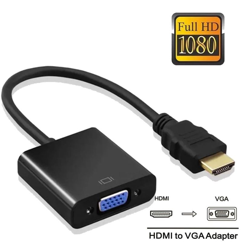 GENERICO - CABLE ADAPTADOR HDMI A VGA 108P HDMI