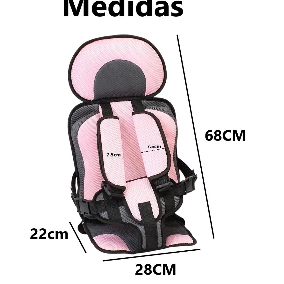 GENERICO - Silla Carro Bebe Seguridad Cinturón Infantil Asiento ROSA