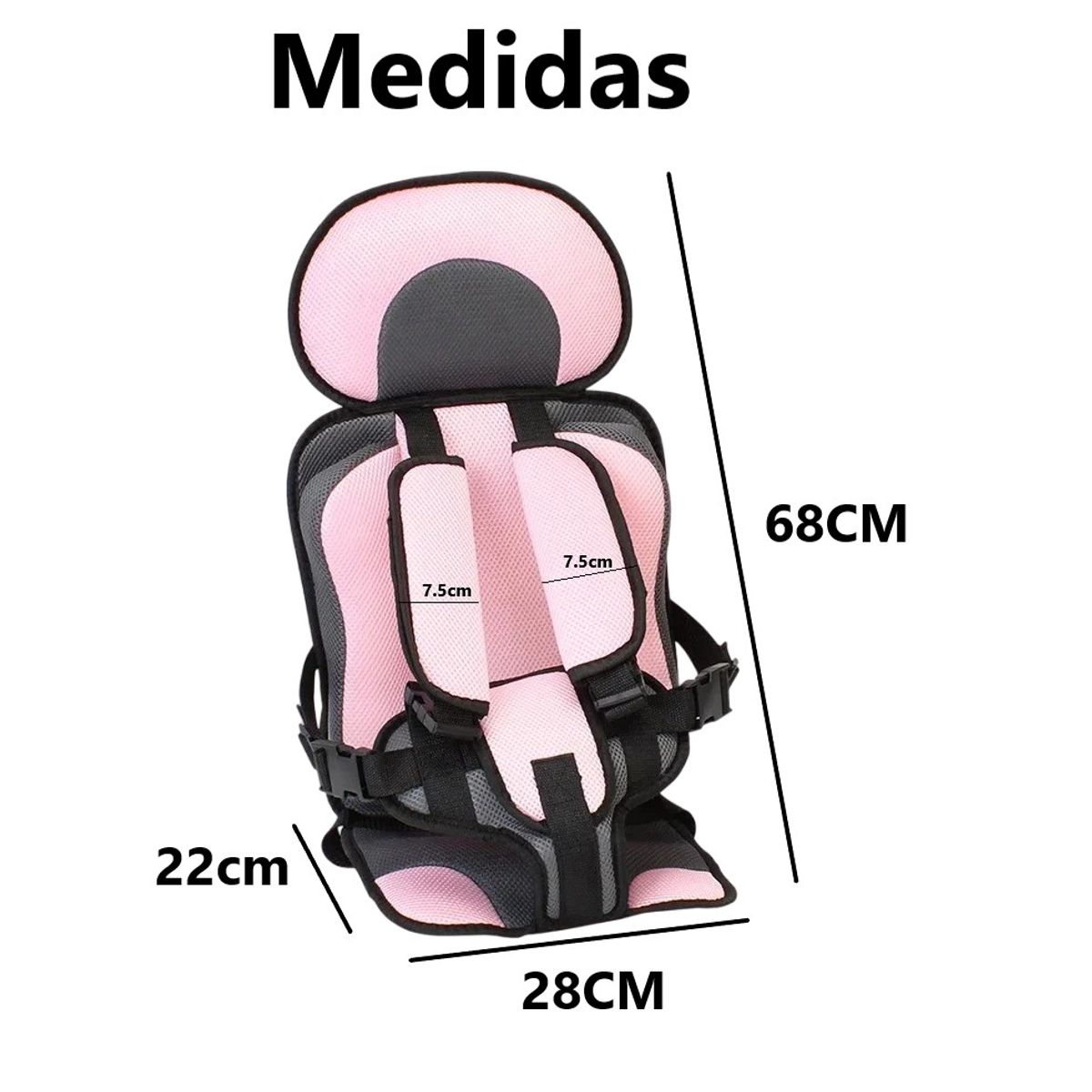 GENERICO - Silla Carro Bebe Seguridad Cinturón Infantil Asiento ROSA
