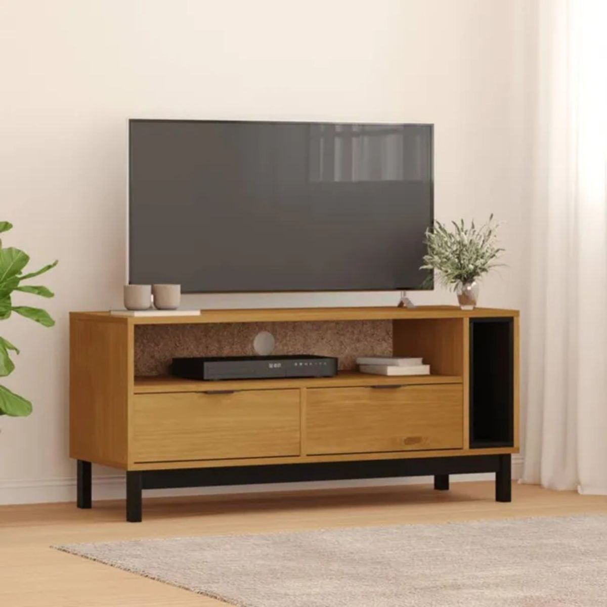TU MESITA - Mueble para TV Antony color Haya 2 cajones TU MESITA
