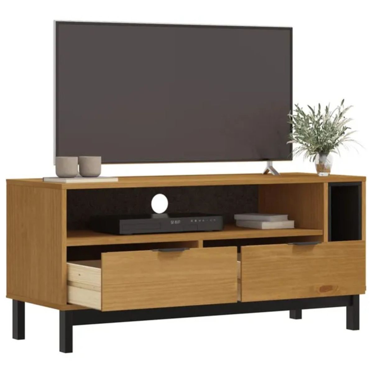 TU MESITA - Mueble para TV Antony color Haya 2 cajones TU MESITA