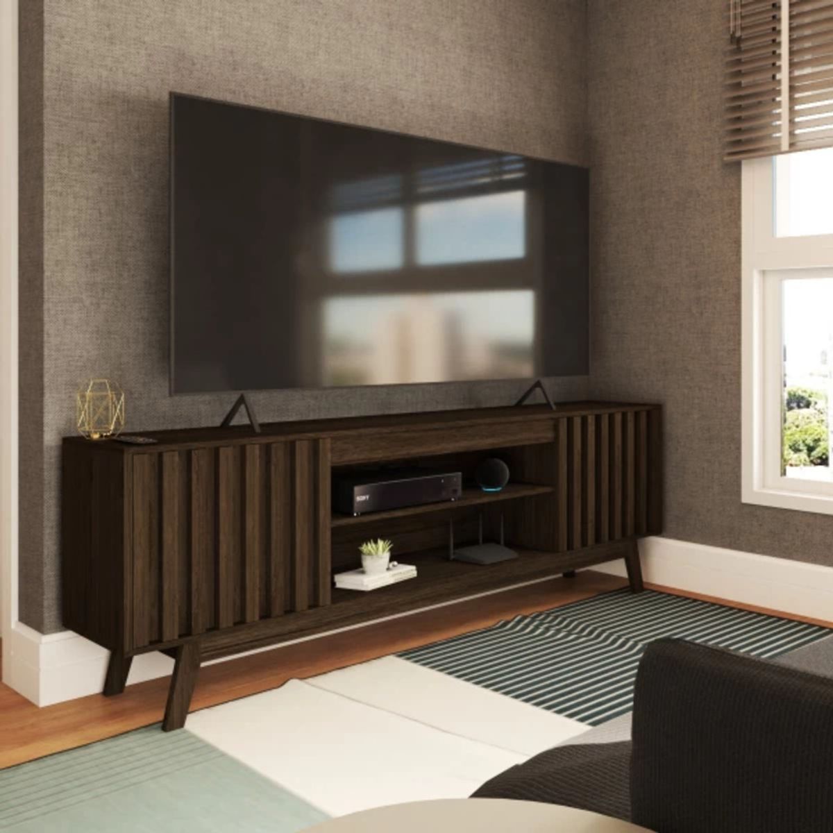 TU MESITA - Mesa de TV Moderna Leonor color Marrón TU MESITA