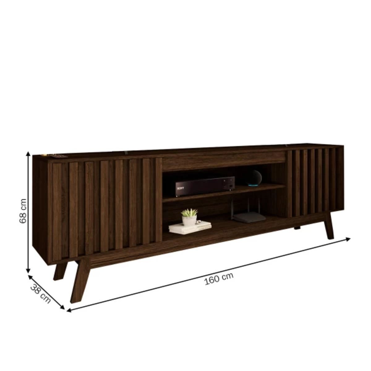 TU MESITA - Mesa de TV Moderna Leonor color Marrón TU MESITA