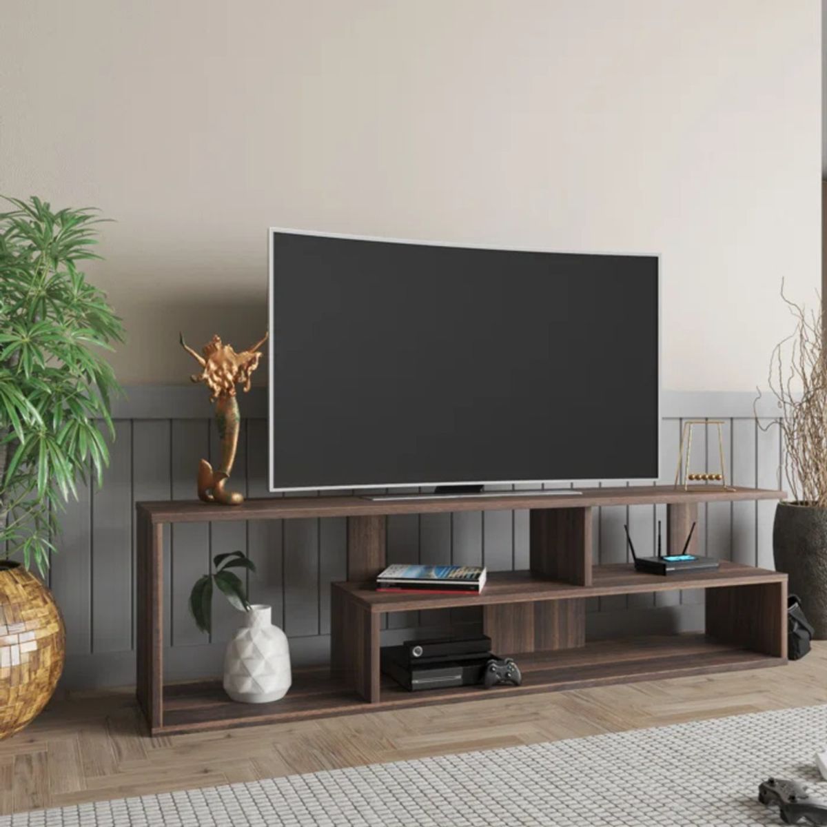 TU MESITA - Mesa de TV Funcional Max color Marrón TU MESITA