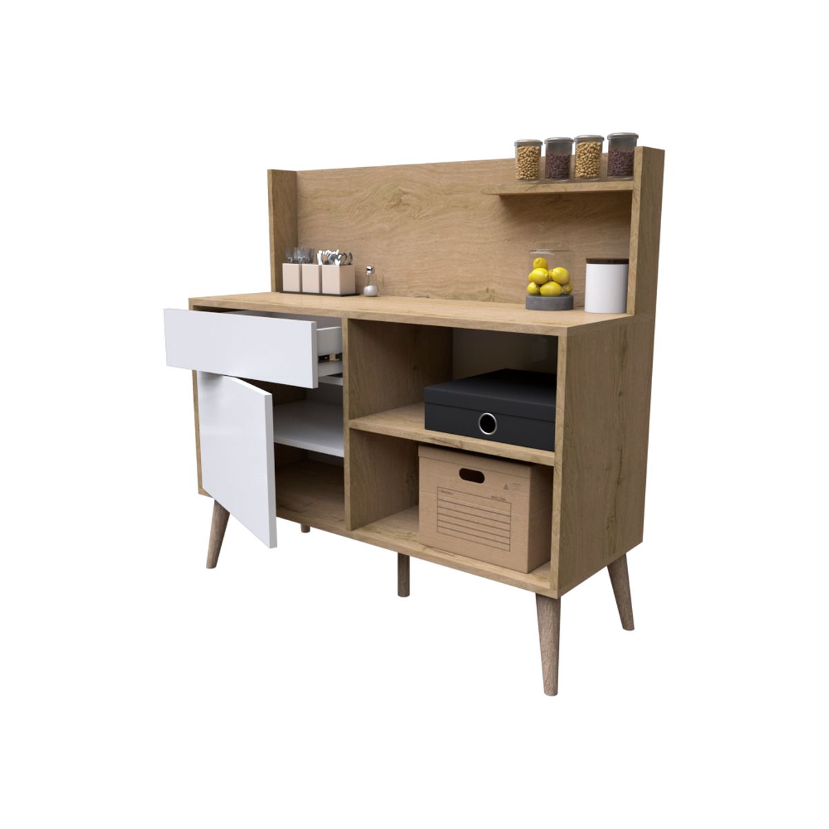 MUEBLES MACRUMO - REPOSTERO ROBUSTO SISTEMA PUSH - COLOR TRIBECA