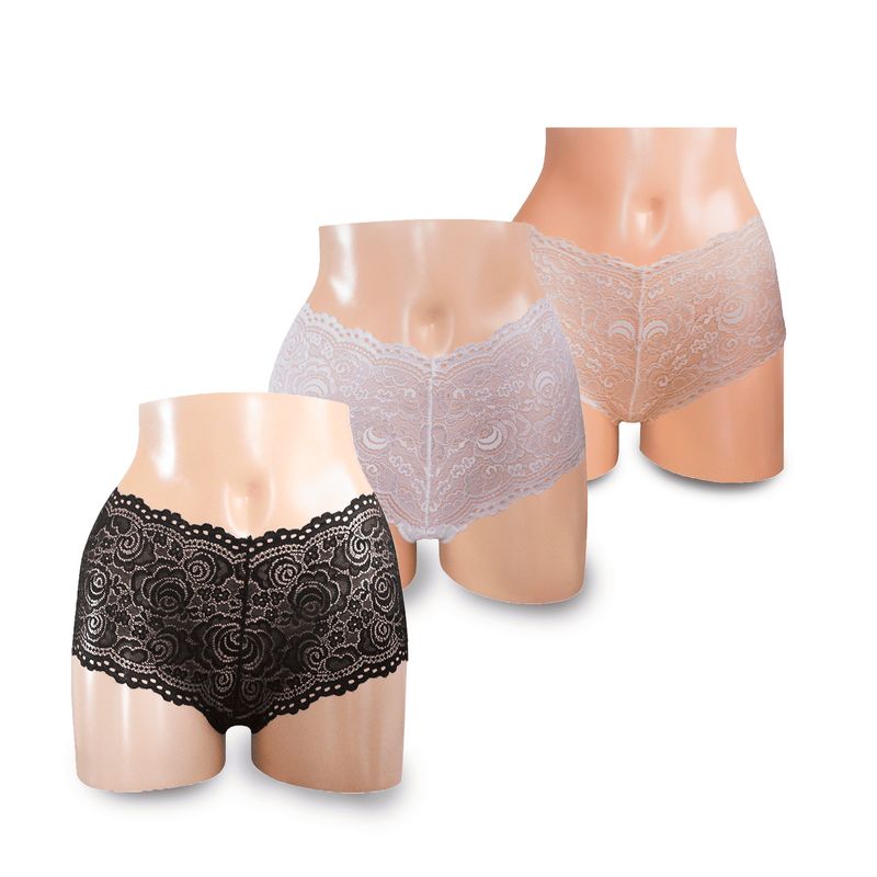 Peter Pan - Pack X3 Bóxer Encaje Elasticado Peter Pan Multicolor