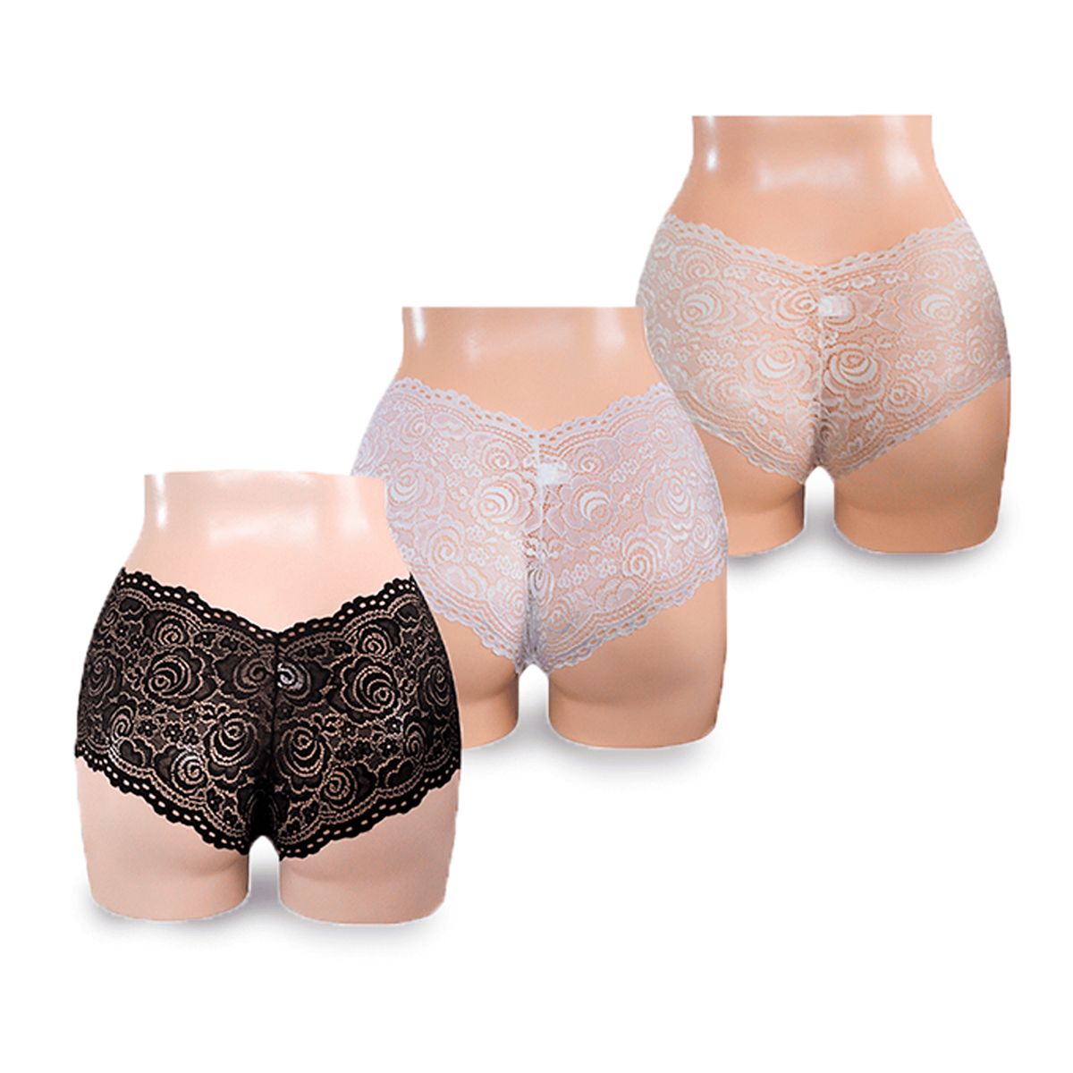 Peter Pan - Pack X3 Bóxer Encaje Elasticado Peter Pan Multicolor