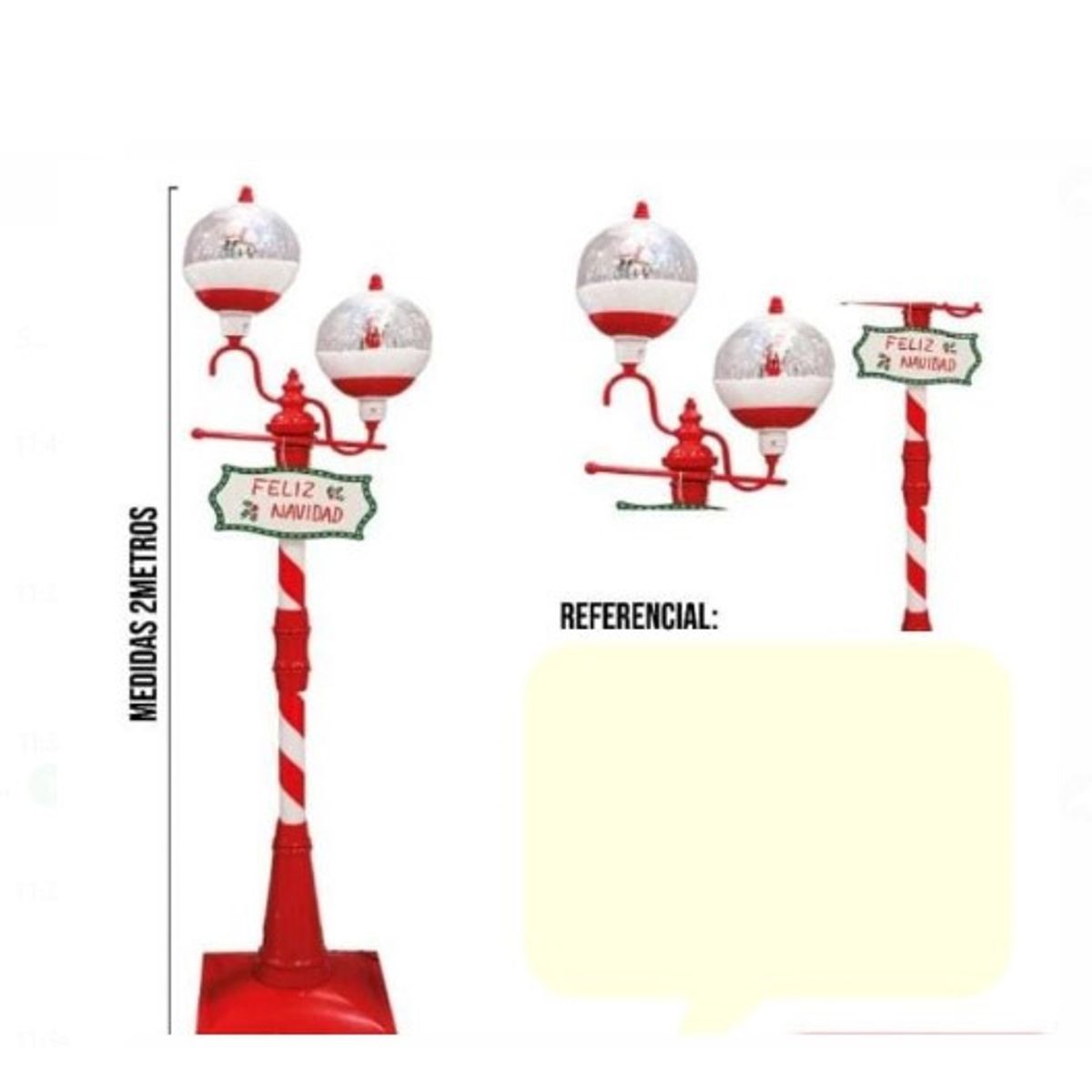 GENERICO - FAROL NAVIDEÑO DE  2 metros DE CALIDAD A1