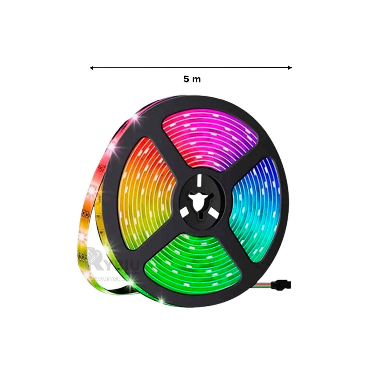 RYBIU IMPORT - Cinta Luminosa con Control 5mt Y+Papel de Regalo