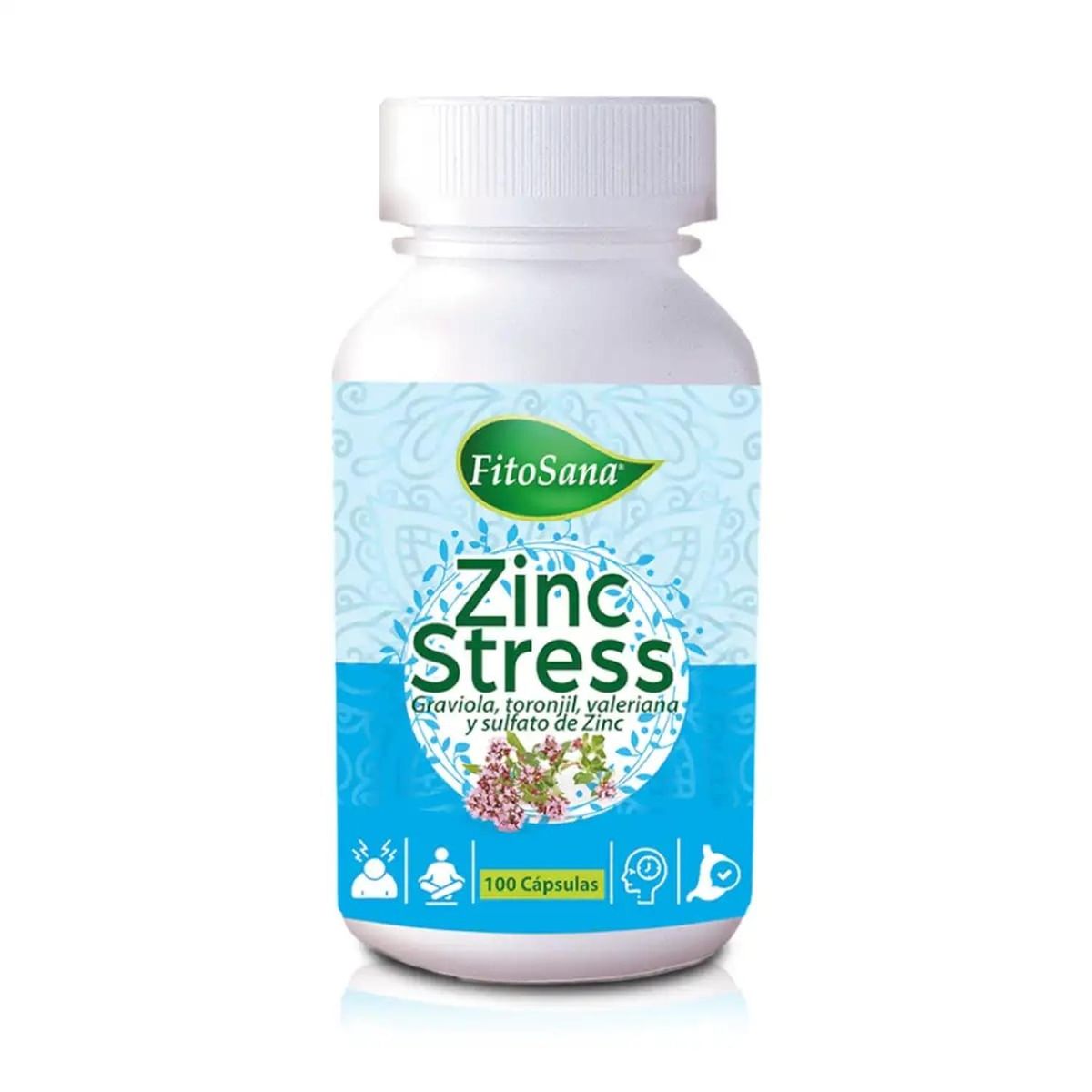 FITOSANA - ZincStress - Relajante Natural 100 Cápsulas