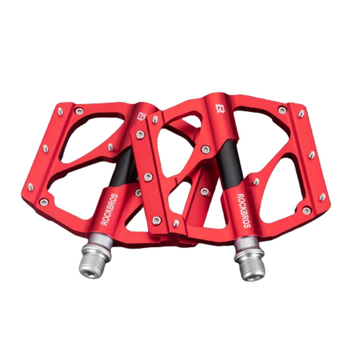 ROCKBROS - Pedal aluminio rojo con negro 2020-12BRD