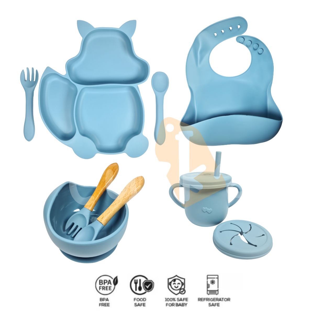 CUZKA - Set de Platos de Silicona «PIATTO» Blue